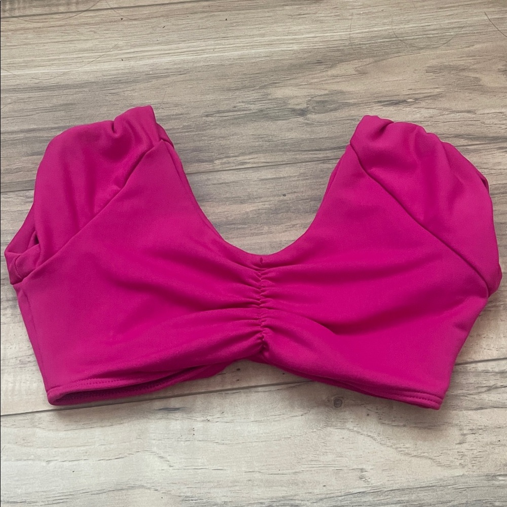 Vibrant Pink Kids Crop Top